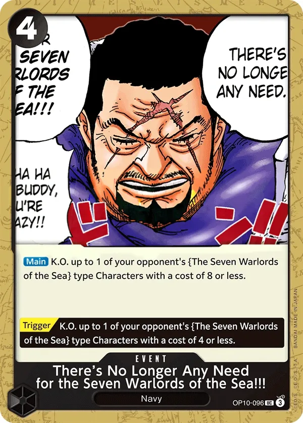 Royal Blood 英語版 There’s No Longer Any Need for the Seven Warlords of the Sea!!! OP10-096 カード表面