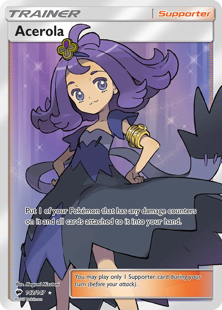 Sun & Moon—Burning Shadows 英語版 Acerola 142 カード表面