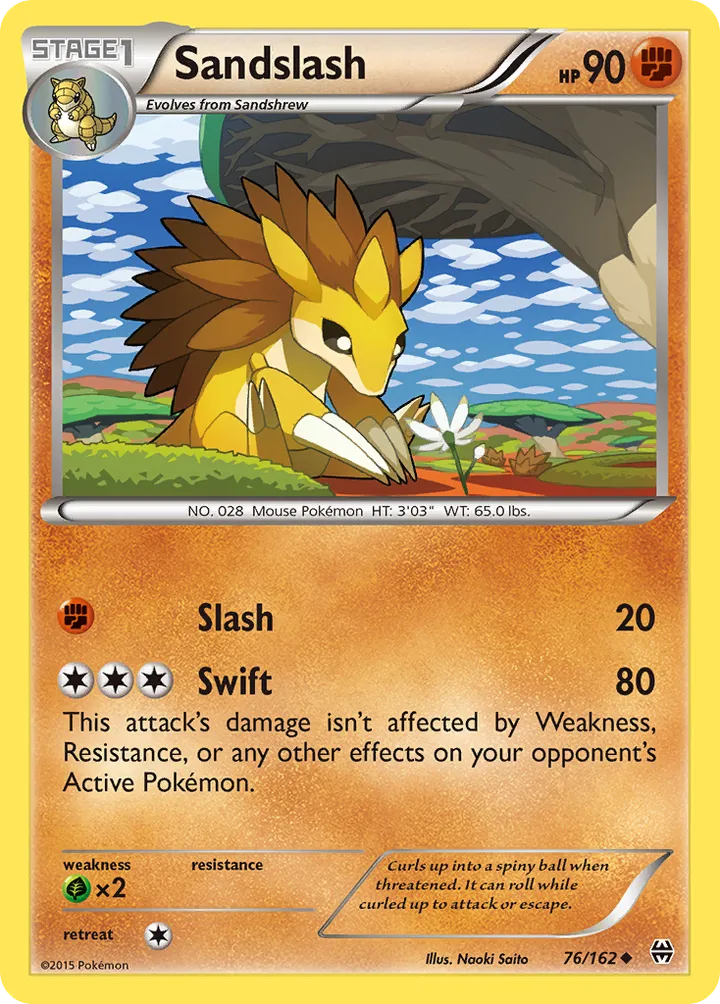 XY—BREAKthrough 英語版 Sandslash 76 カード表面