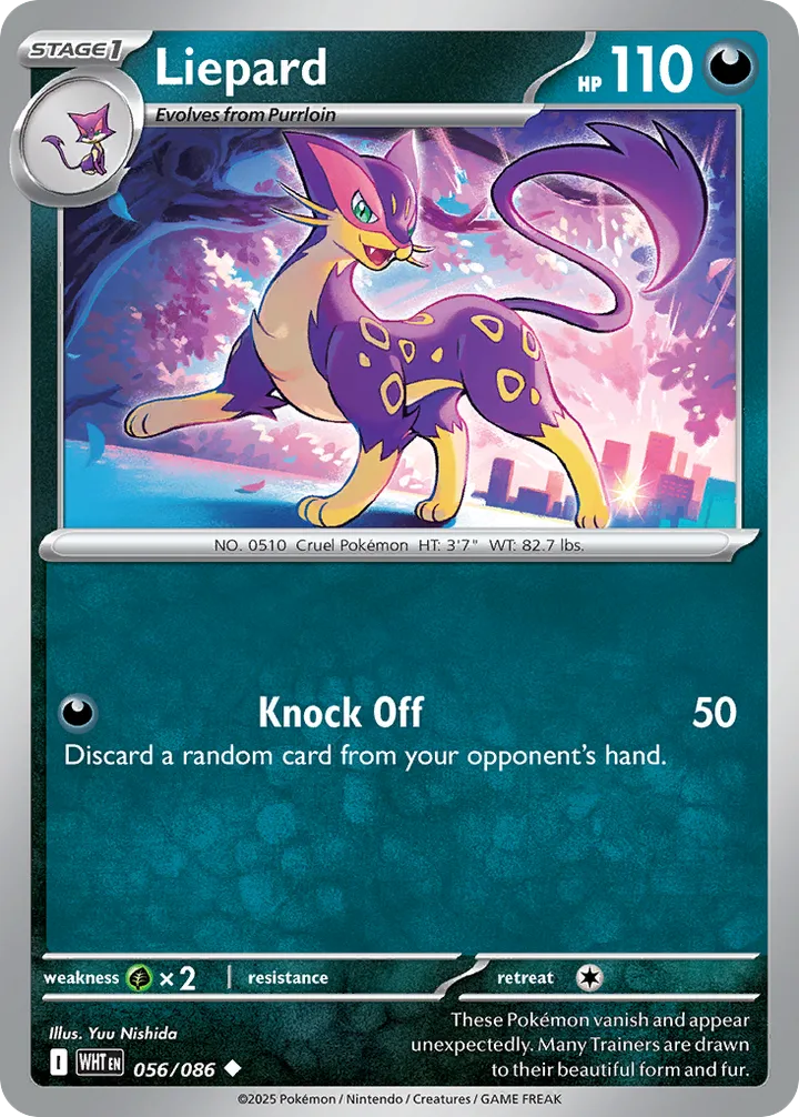 Scarlet & Violet—White Flare 영어판 Liepard 56 카드 앞면