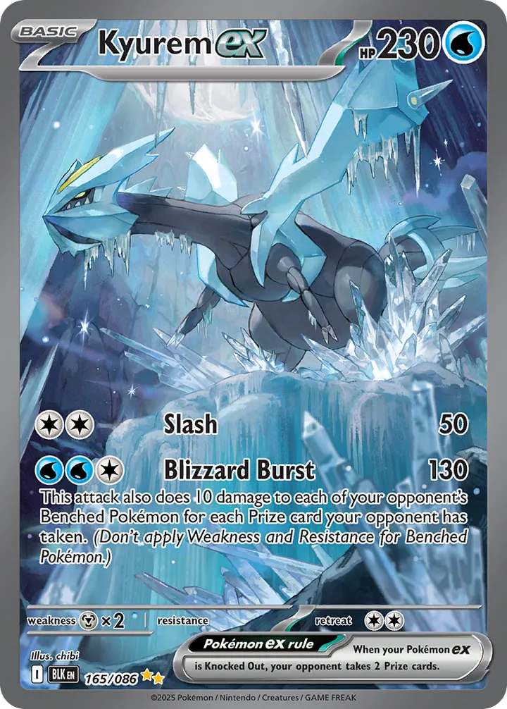 Scarlet & Violet—Black Bolt 영어판 Kyurem ex 165 카드 앞면