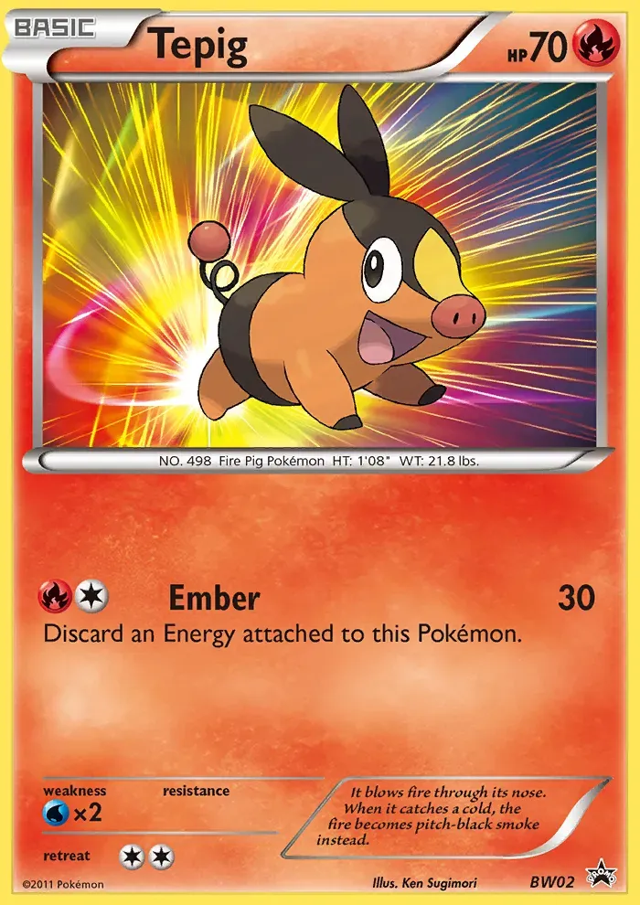 BW Black Star Promos 英語版 Tepig BW02 カード表面