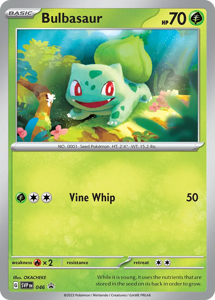 SVP Black Star Promos 영어판 Bulbasaur 46 카드 앞면