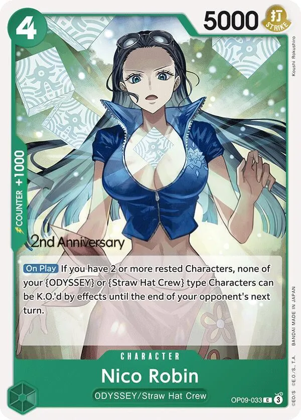 Emperors in the New World 英語版 Nico Robin OP09-033 · 記念大会 カード表面