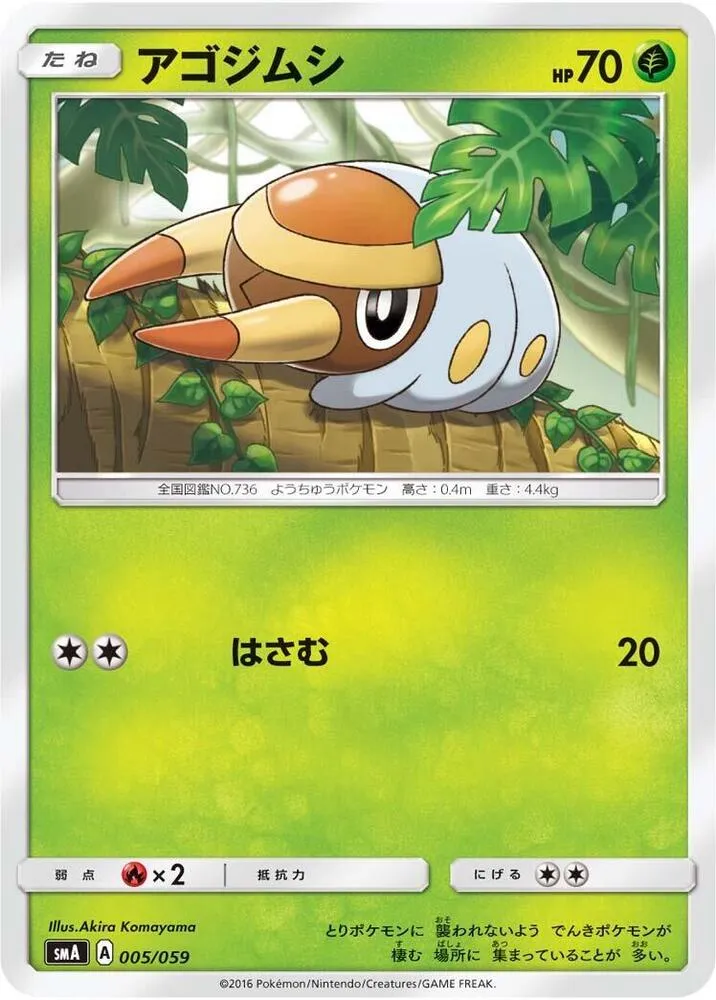Front of Grubbin 5, スターターセット SM(草 ジュナイパーGX/炎 ガオガエンGX/水 アシレーヌGX、全3種) Japanese
