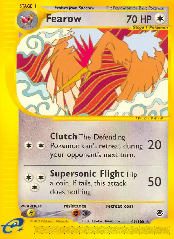 Expedition Base Set 英語版 Fearow 45 カード表面