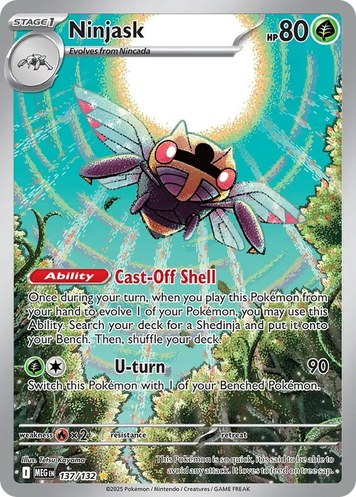 Mega Evolution 영어판 Ninjask 137 카드 앞면