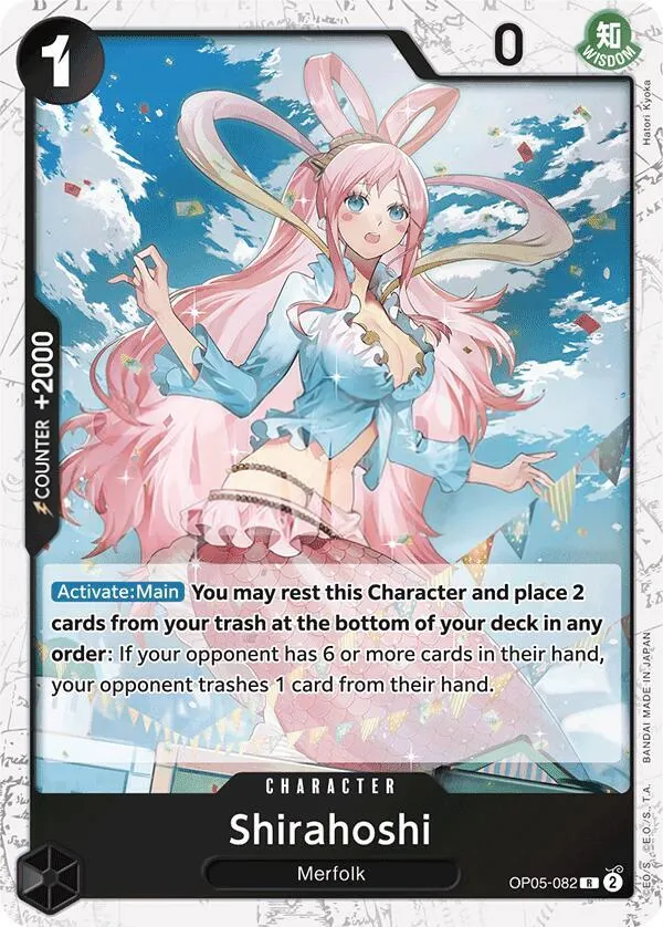 Awakening of the New Era 英語版 Shirahoshi OP05-082 · 再録 · ジョリーロジャー カード表面