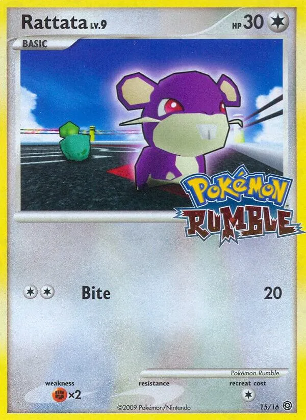 Pokémon TCG: Rumble 英語版 Rattata 15 カード表面