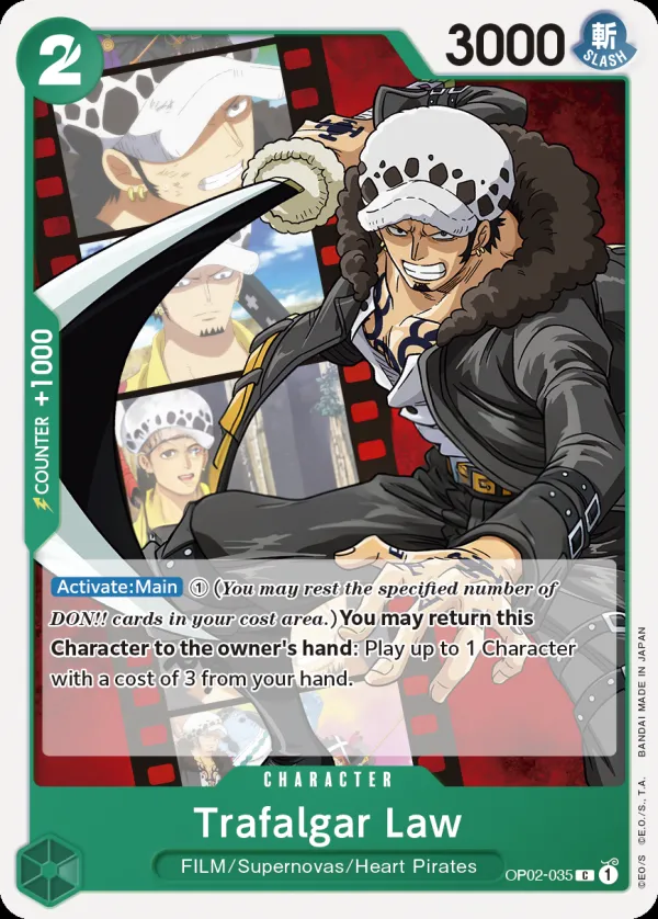 Paramount War 영어판 Trafalgar Law OP02-035 카드 앞면