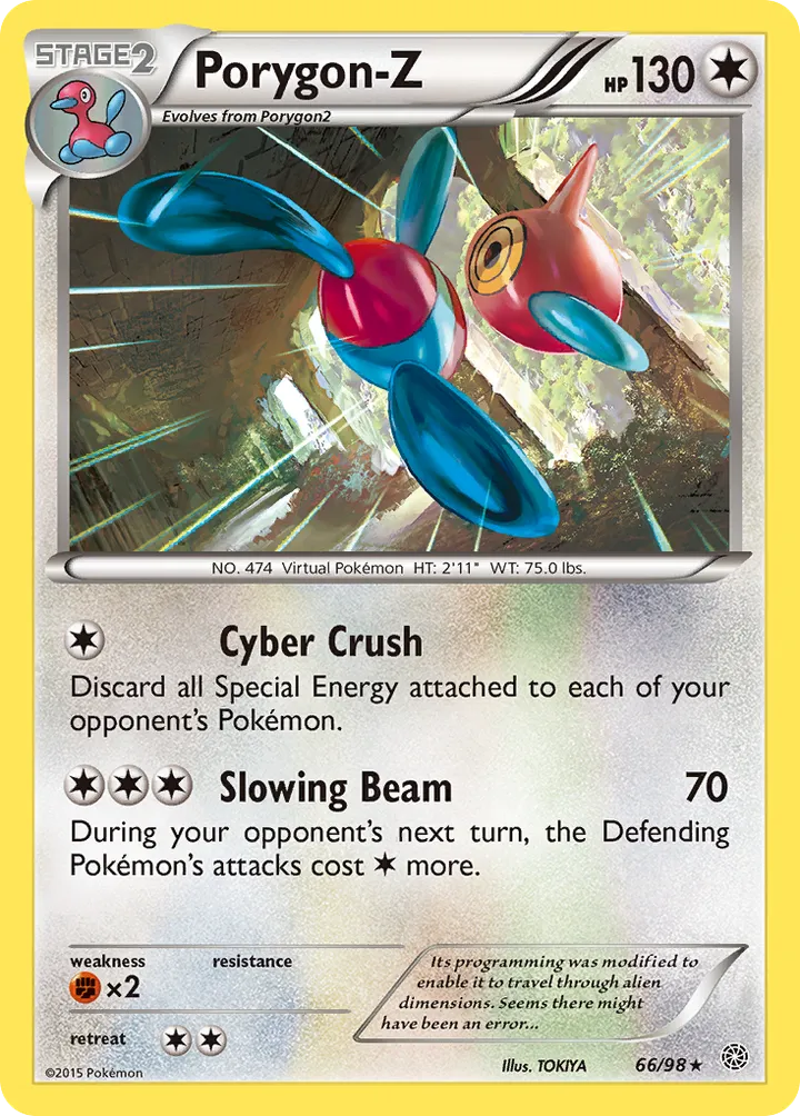 XY—Ancient Origins 英語版 Porygon-Z 66 カード表面