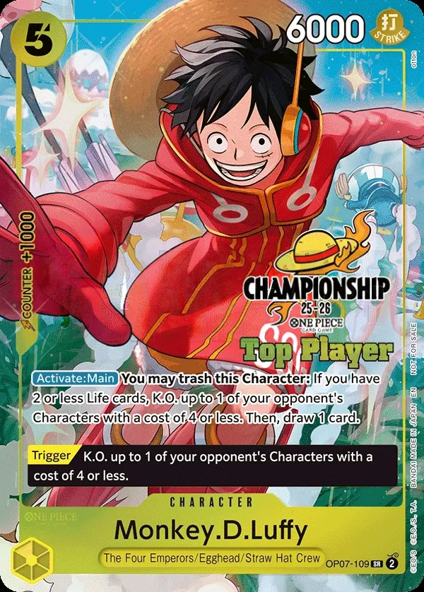 500 Years in the Future 영어판 Monkey.D.Luffy OP07-109 · 패럴렐 3 카드 앞면