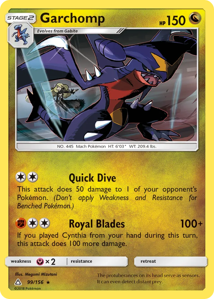 Sun & Moon—Ultra Prism 영어판 Garchomp 99 카드 앞면