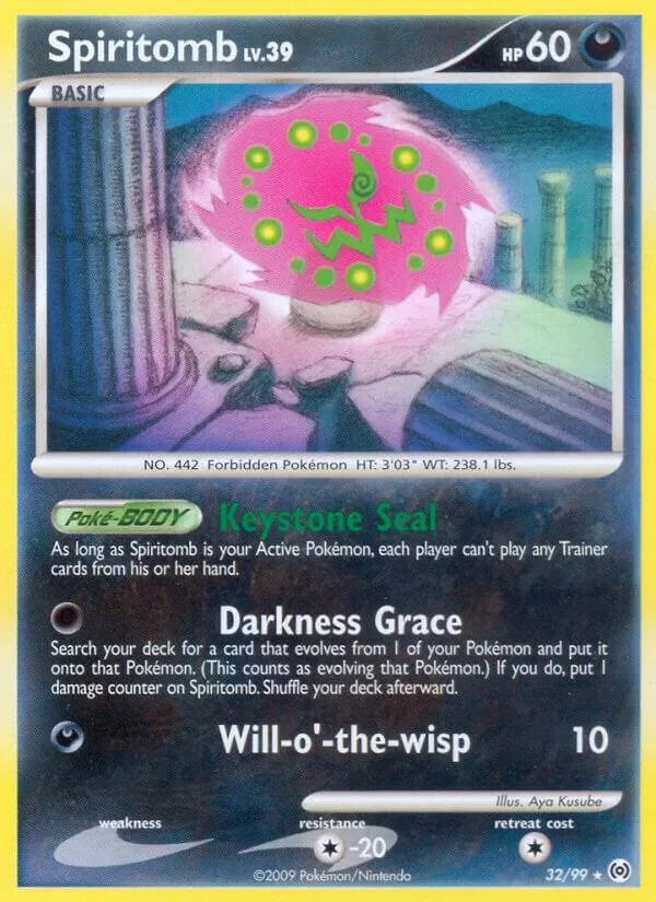Platinum—Arceus 英語版 Spiritomb 32 カード表面