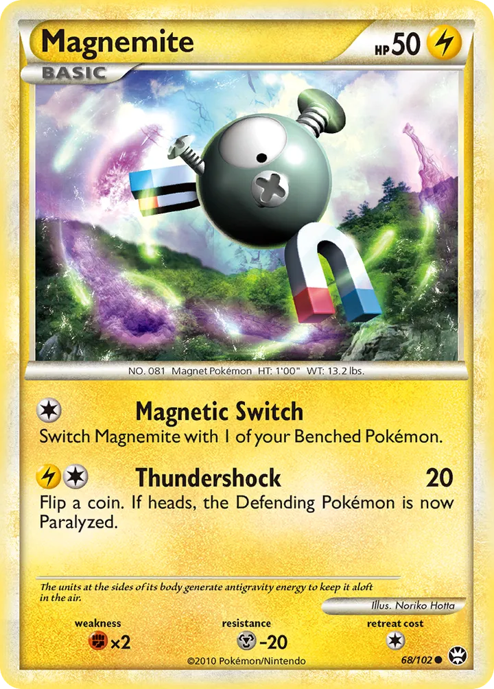 HS—Triumphant 영어판 Magnemite 68 카드 앞면