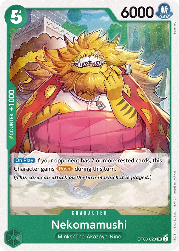 Two Legends 영어판 Nekomamushi OP08-028 카드 앞면