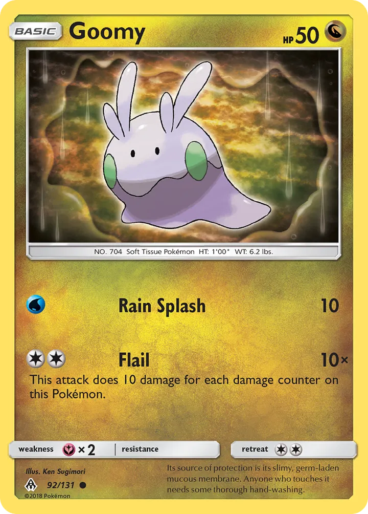 Sun & Moon—Forbidden Light 영어판 Goomy 92 카드 앞면