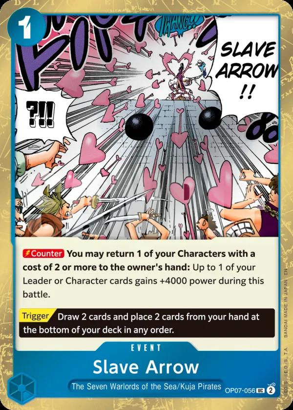 500 Years in the Future 영어판 Slave Arrow OP07-056 · 패럴렐 카드 앞면