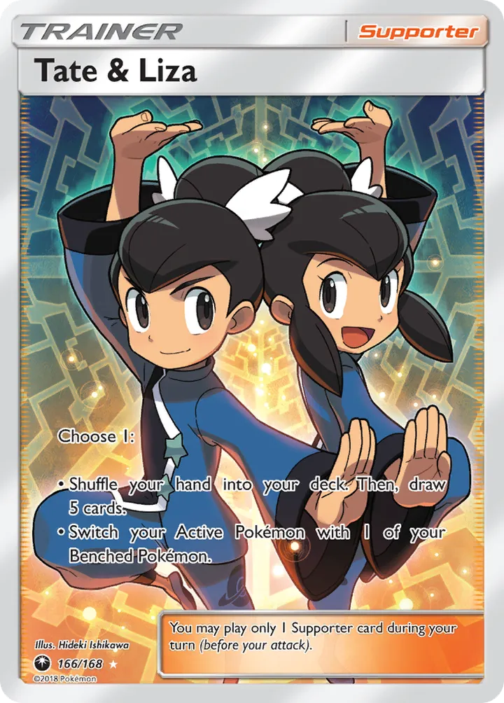 Sun & Moon—Celestial Storm 영어판 Tate & Liza 166 카드 앞면