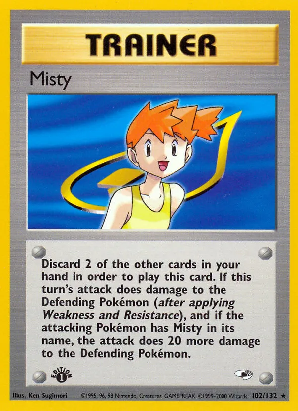 Gym Heroes 영어판 Misty 102 카드 앞면