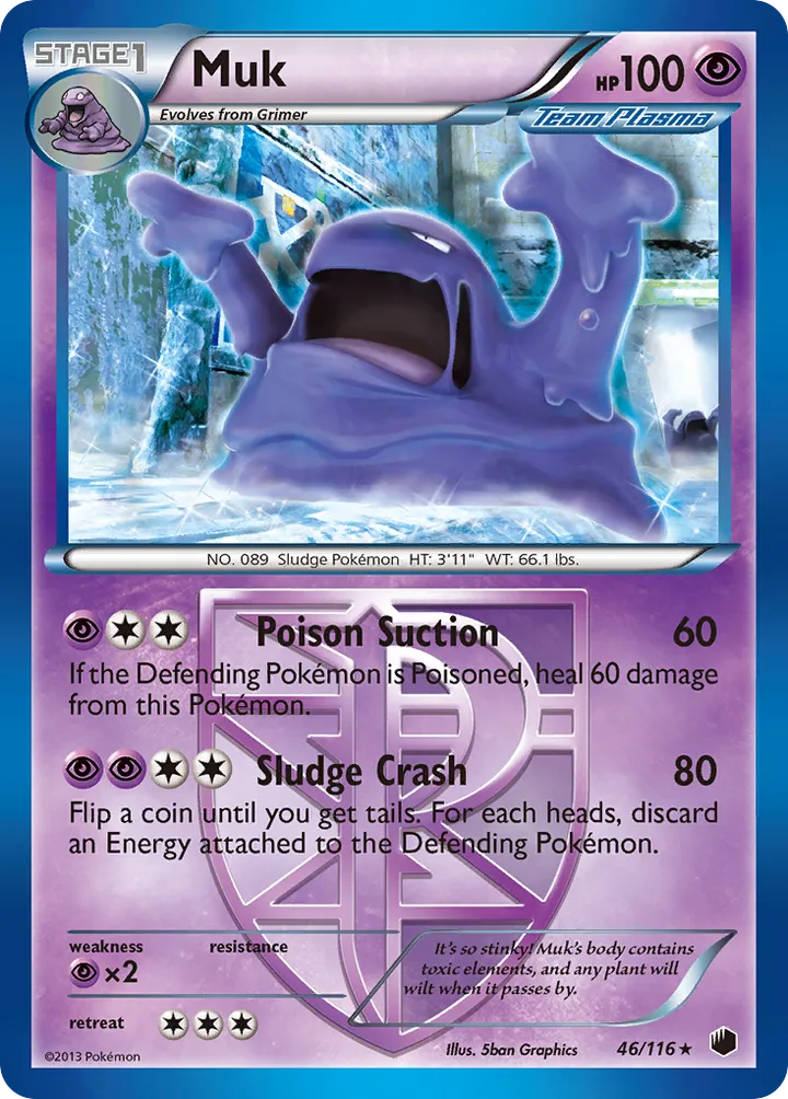 Black & White—Plasma Freeze 영어판 Muk 46 카드 앞면