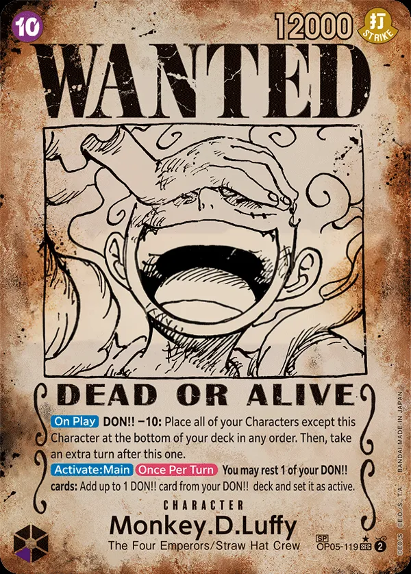 Awakening of the New Era 英語版 Monkey.D.Luffy OP05-119 · パラレル 6 カード表面