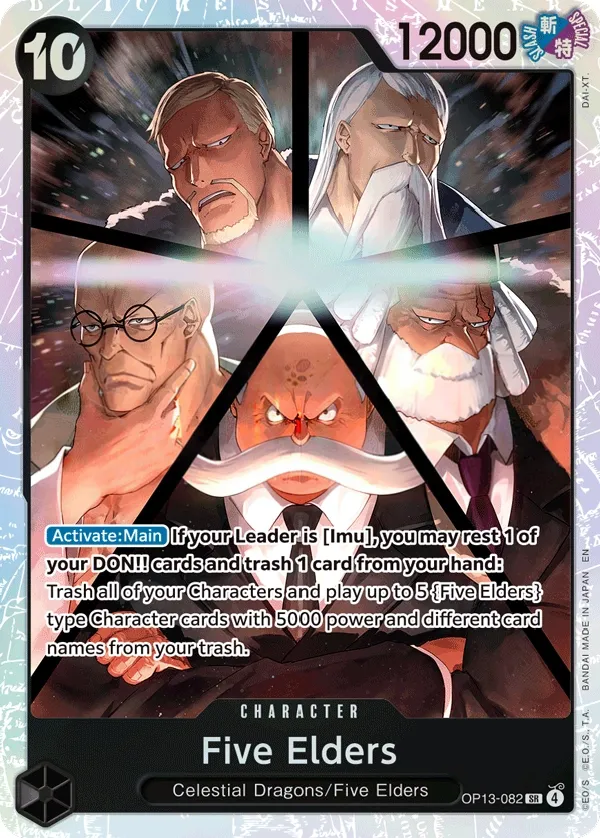 Front of Five Elders OP13-082, Carrying on His Will English
