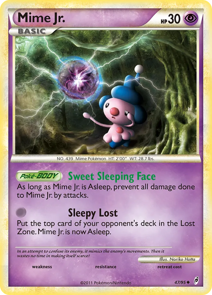 Pokémon TCG: Call of Legends 영어판 Mime Jr. 47 카드 앞면