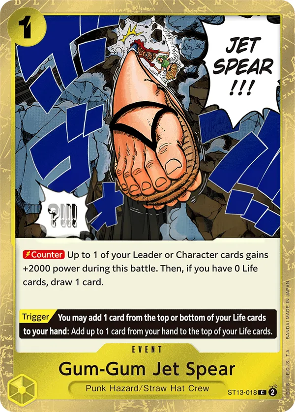 The Three Brothers 英語版 Gum-Gum Jet Spear ST13-018 カード表面
