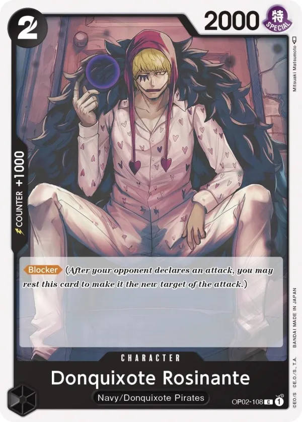 Paramount War 영어판 Donquixote Rosinante OP02-108 카드 앞면