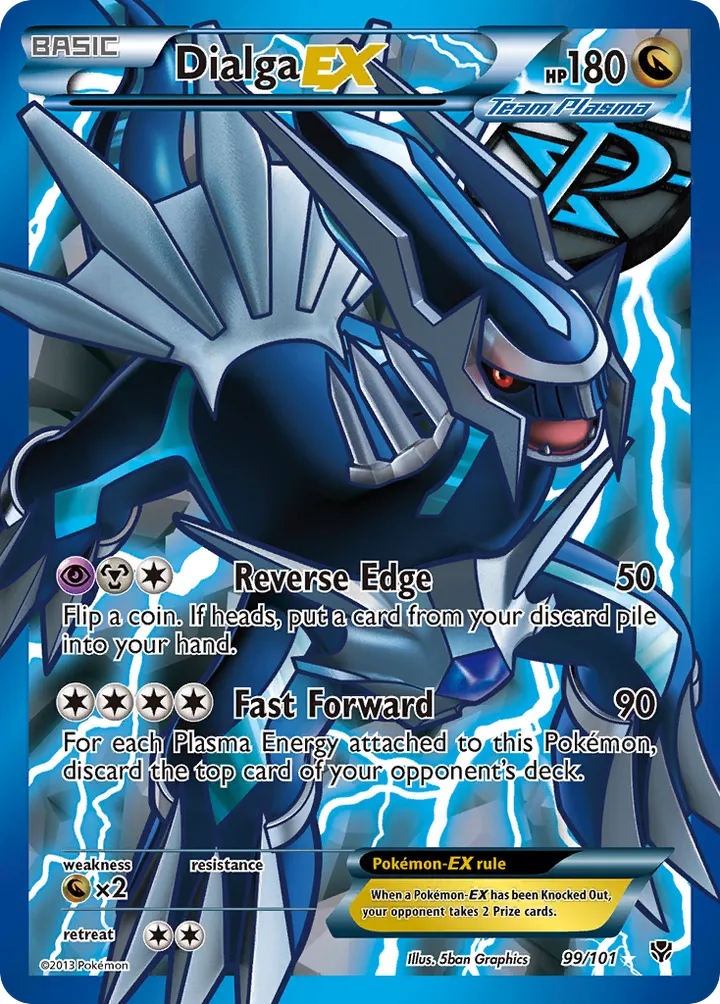Black & White—Plasma Blast 英語版 Dialga-EX 99 カード表面