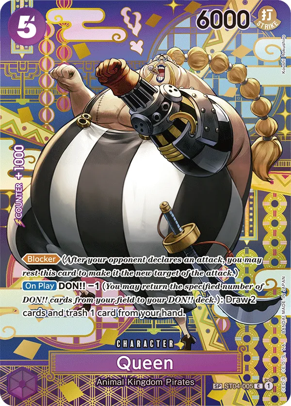 Animal Kingdom Pirates 英語版 Queen ST04-005 · パラレル カード表面