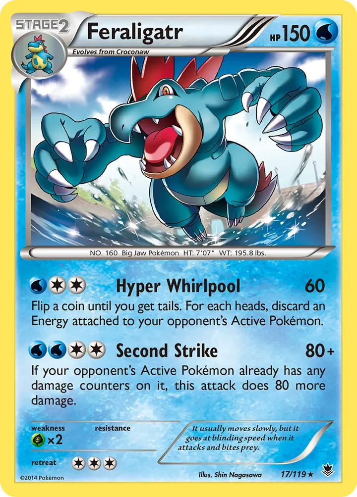 XY—Phantom Forces 영어판 Feraligatr 17 카드 앞면