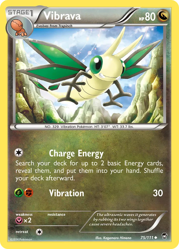 XY—Furious Fists 英語版 Vibrava 75 カード表面