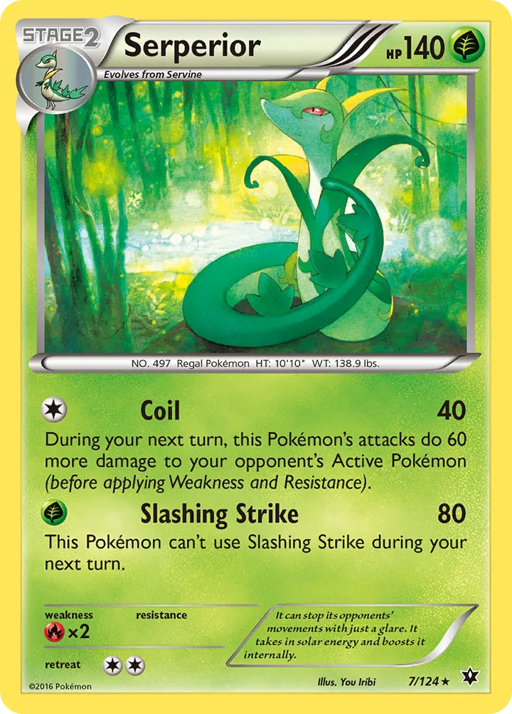 XY—Fates Collide 英語版 Serperior 7 カード表面