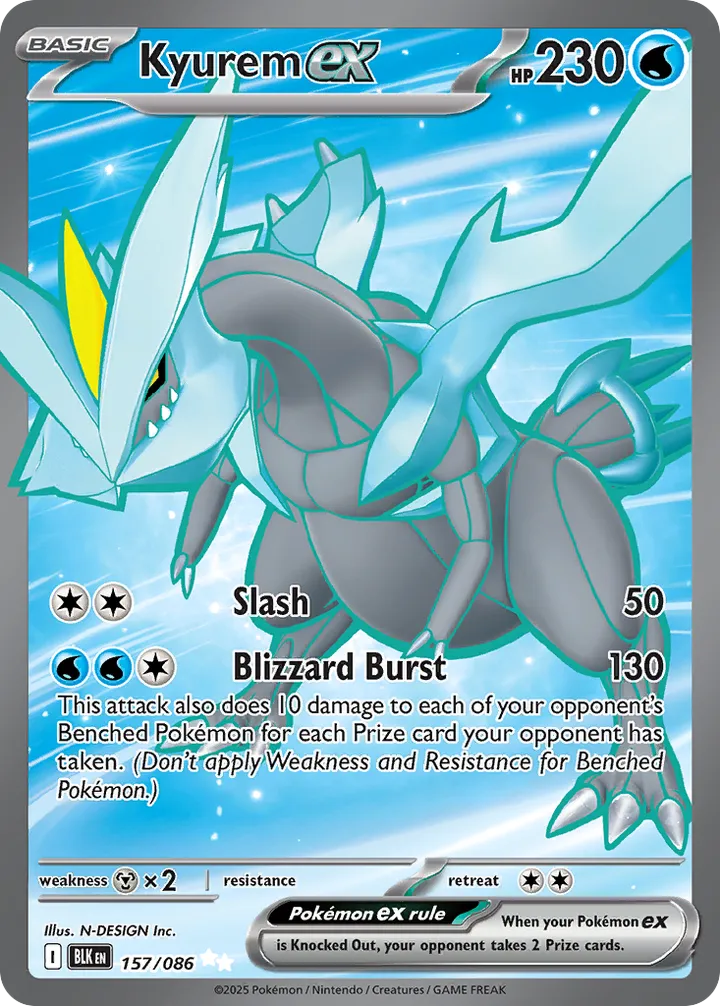 Scarlet & Violet—Black Bolt 영어판 Kyurem ex 157 카드 앞면