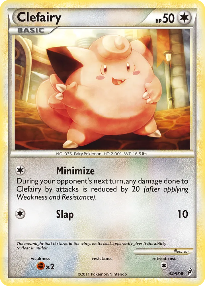 Pokémon TCG: Call of Legends 영어판 Clefairy 54 카드 앞면