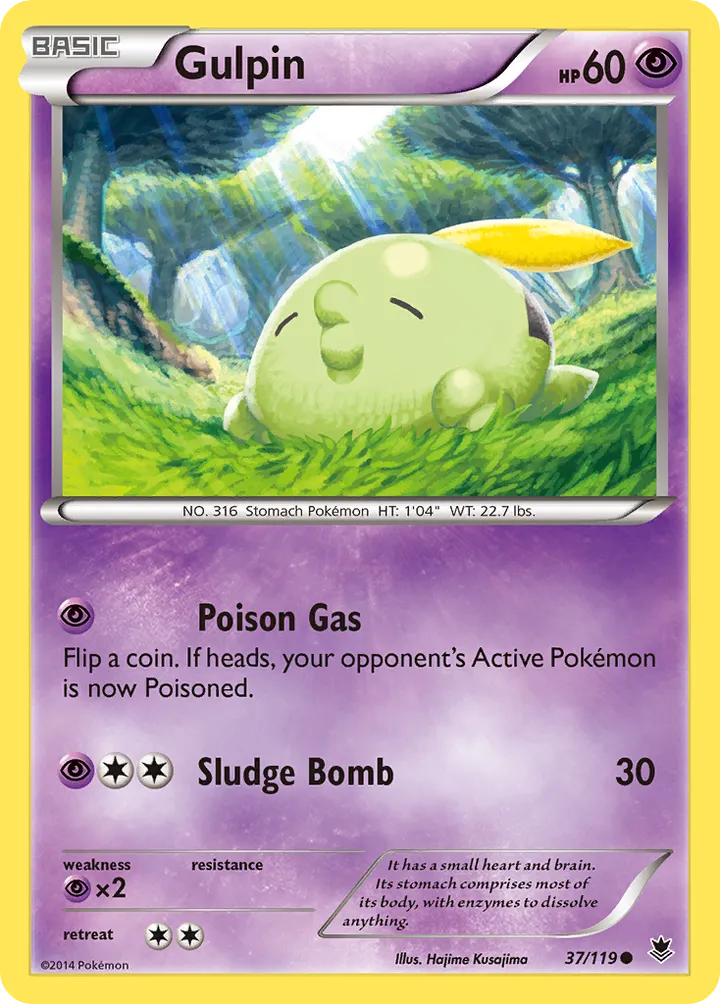XY—Phantom Forces 英語版 Gulpin 37 カード表面
