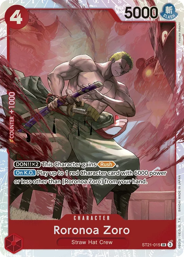 GEAR5 英語版 Roronoa Zoro ST21-015 カード表面