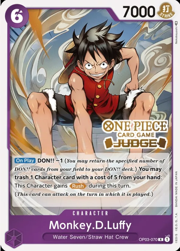 Pillars of Strength 英語版 Monkey.D.Luffy OP03-070 · ジャッジパック カード表面