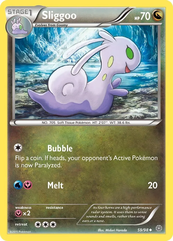 XY—Ancient Origins 英語版 Sliggoo 59 カード表面