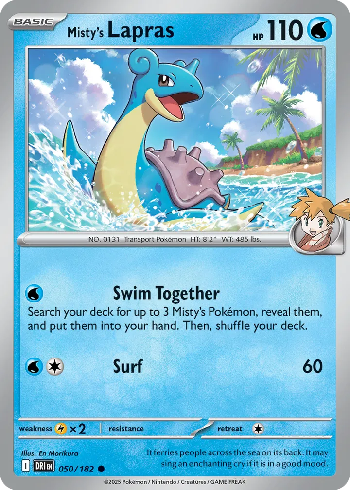 Scarlet & Violet—Destined Rivals 英語版 Misty's Lapras 50 カード表面