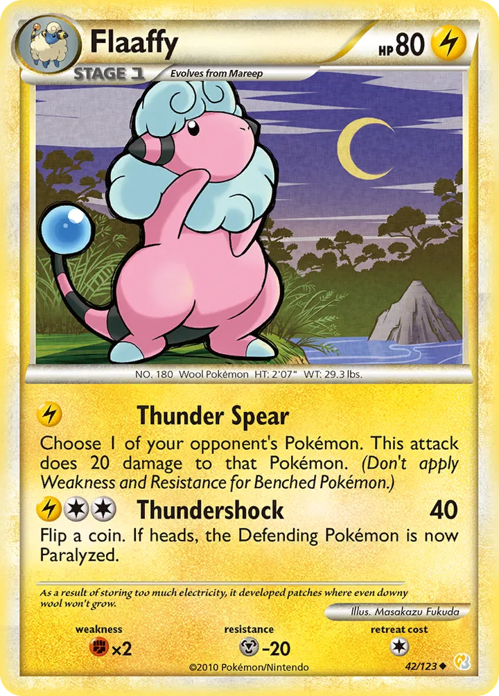 Front of Flaaffy 42, HeartGold & SoulSilver English