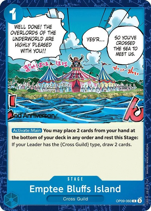 Emperors in the New World 영어판 Emptee Bluffs Island OP09-060 · 기념 대회 카드 앞면
