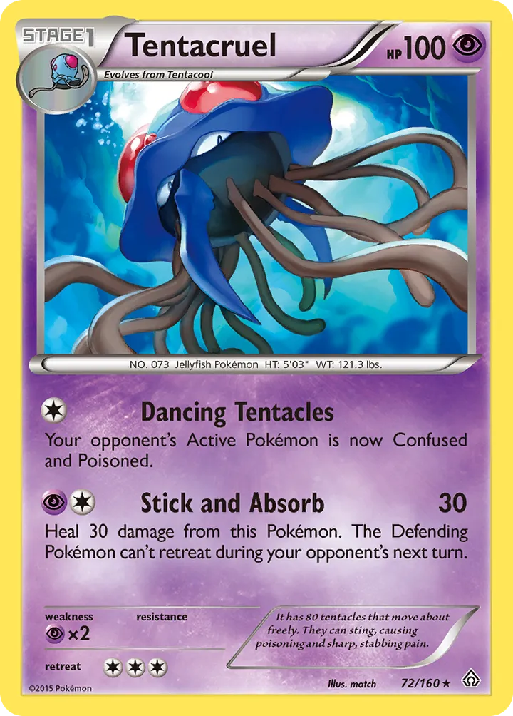 XY—Primal Clash 英語版 Tentacruel 72 カード表面