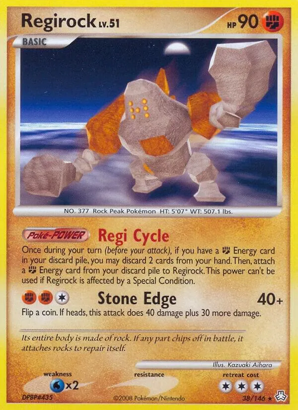 Diamond & Pearl—Legends Awakened 英語版 Regirock 38 カード表面