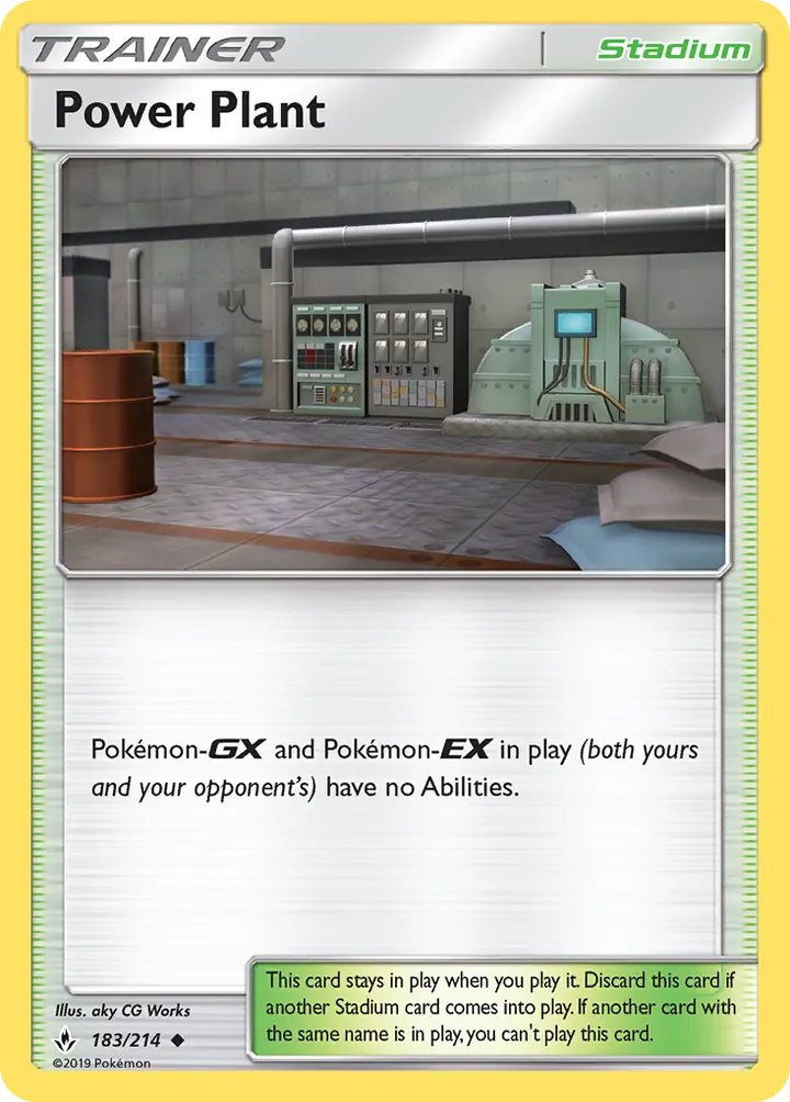 Sun & Moon—Unbroken Bonds 영어판 Power Plant 183 카드 앞면