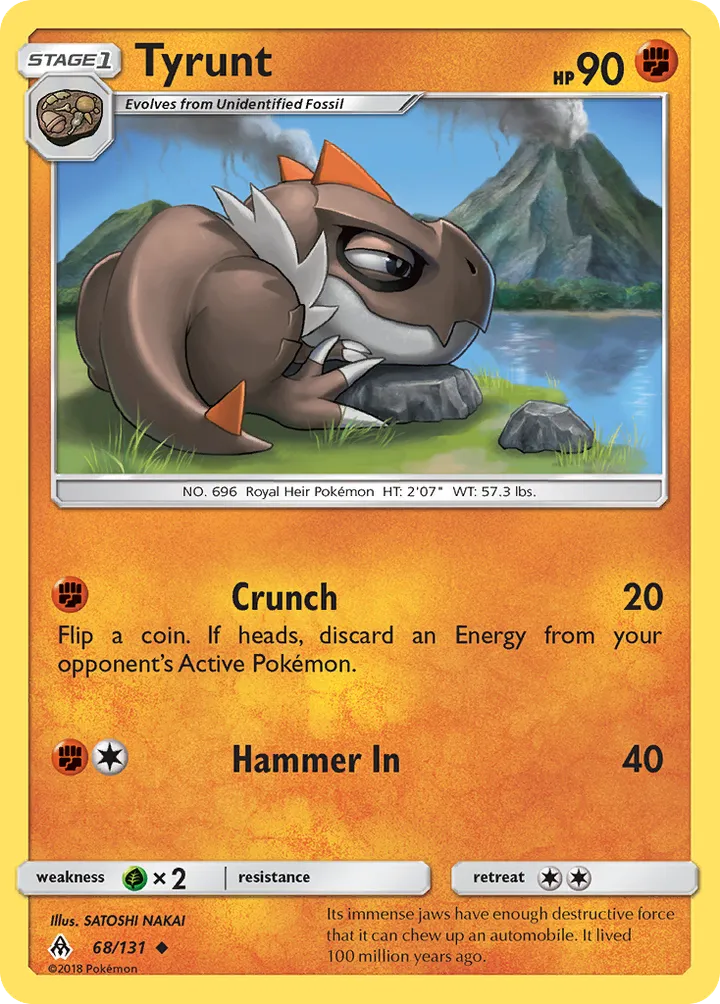 Sun & Moon—Forbidden Light 英語版 Tyrunt 68 カード表面