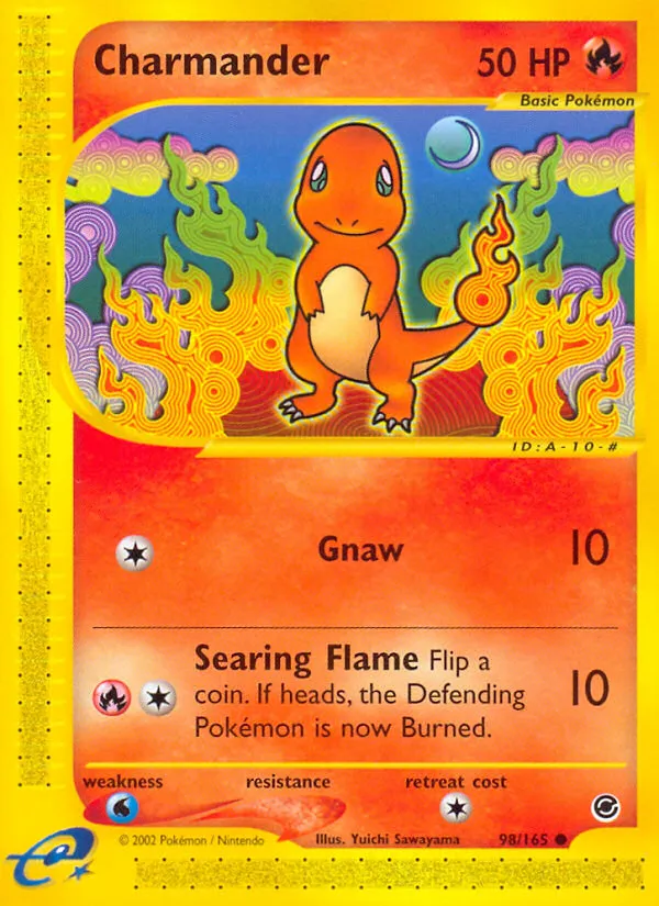 Expedition Base Set 영어판 Charmander 98 카드 앞면
