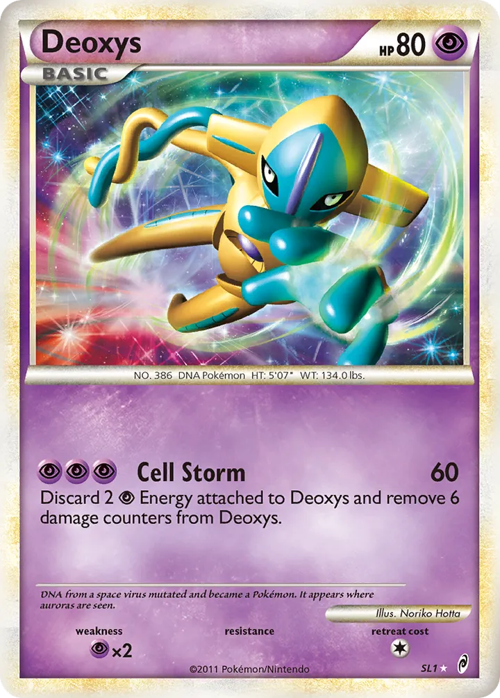 Pokémon TCG: Call of Legends 영어판 Deoxys SL1 카드 앞면